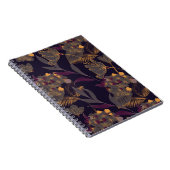 Carnet Dessin Abstrait de fleurs et de feuilles sur un or (Côté Droit)