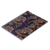 Carnet Dessin Abstrait de fleurs et de feuilles sur un or (Côté gauche)