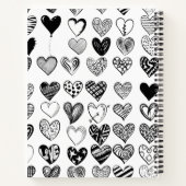 Carnet Dessin adorable de Black Heart Scribble (Dos)