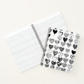 Carnet Dessin adorable de Black Heart Scribble (Intérieur)