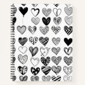 Carnet Dessin adorable de Black Heart Scribble (Devant)