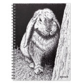 Carnet dessin animal de lapin ombragé (Devant)