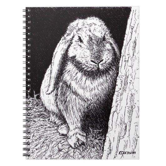 Carnet dessin animal de lapin ombragé (Devant)