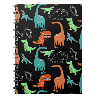 Carnet dessin animé à la main motif dinosaure