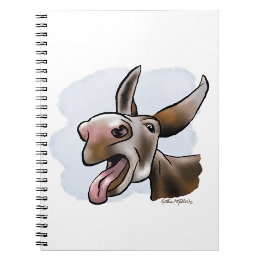 Carnet Dessin animé d'âne drôle et fou (Devant)