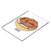 Carnet dessin animé de bagel saumon (Côté gauche)