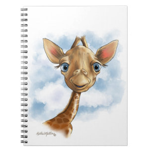 Carnet Dessin animé de bébé girafe mignon