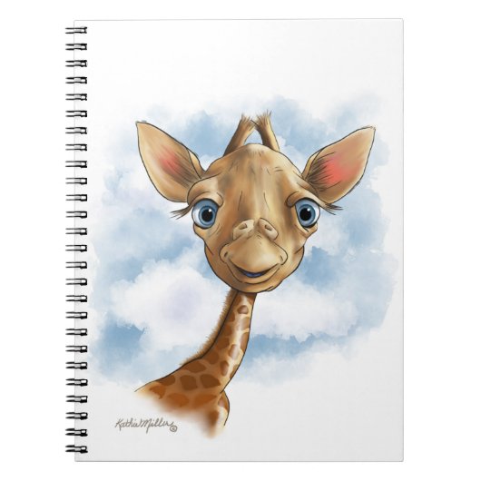Carnet Dessin animé de bébé girafe mignon (Devant)
