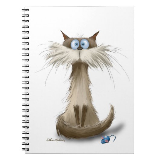 Carnet Dessin animé de chat siamois (Devant)
