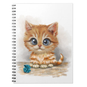 Carnet Dessin animé de chaton orange