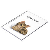 Carnet Dessin animé de chaton tabby mignon (Côté gauche)