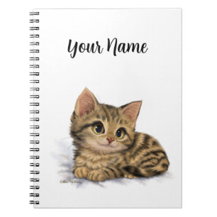 Carnet Dessin animé de chaton tabby mignon