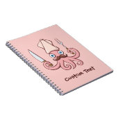 Carnet Dessin animé de chef calamar (Côté Droit)