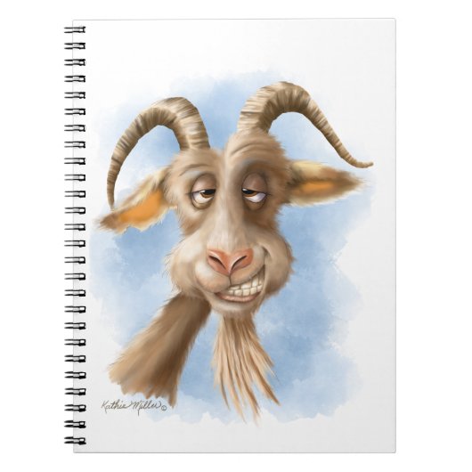 Carnet Dessin animé de chèvre amusant (Devant)