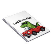 Carnet Dessin animé de crocodile cool avec des lunettes d (Côté Droit)