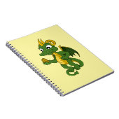 Carnet Dessin animé de dragon vert  (Côté Droit)