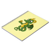 Carnet Dessin animé de dragon vert  (Côté gauche)