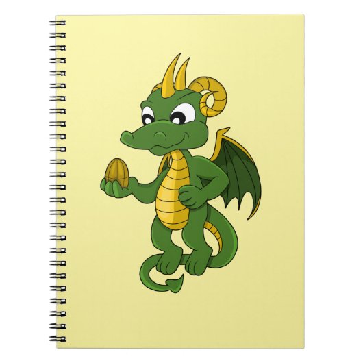 Carnet Dessin animé de dragon vert  (Devant)