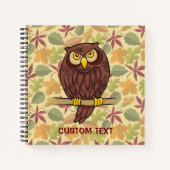 Carnet Dessin animé de hibou (Devant)