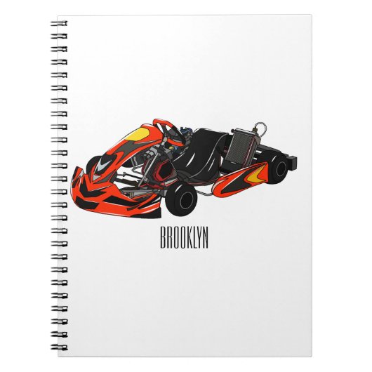 Carnet dessin animé de Kart racing (Devant)