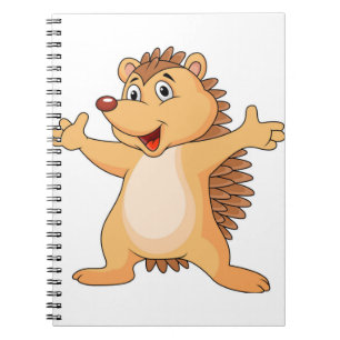 Carnet Dessin animé de porc-épic drôle