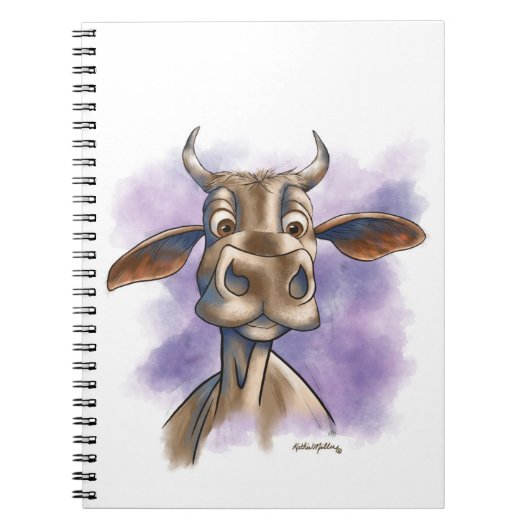 Carnet Dessin animé de vache Brahman (Devant)