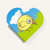Carnet Dessin animé d'oiseau jaune (Devant)