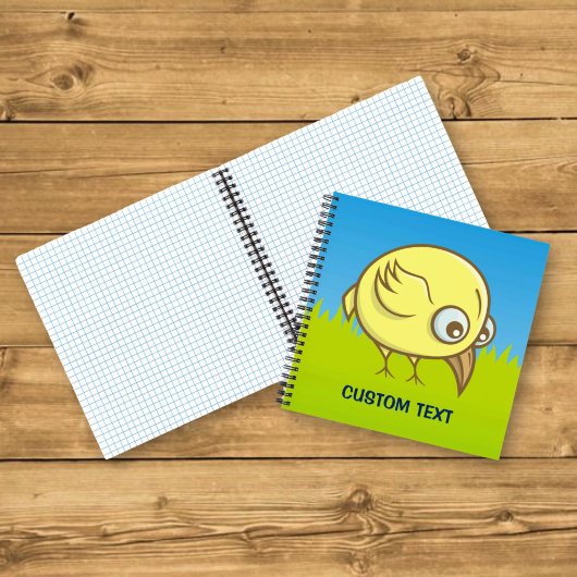 Carnet Dessin animé d'oiseau jaune