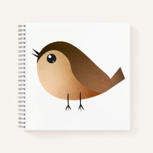 Carnet Dessin animé d'oiseau moineau