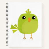 Carnet Dessin animé d'oiseau vert (Devant)
