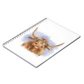 Carnet Dessin animé drôle de vache des Highlands (Côté gauche)