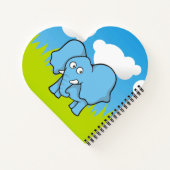 Carnet Dessin animé éléphant bleu (Dos)