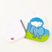 Carnet Dessin animé éléphant bleu (Intérieur)