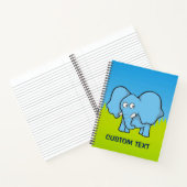 Carnet Dessin animé éléphant bleu (Intérieur)