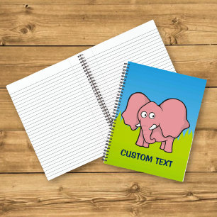 Carnet Dessin animé éléphant rose