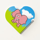 Carnet Dessin animé éléphant rose (Dos)
