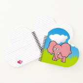 Carnet Dessin animé éléphant rose (Intérieur)
