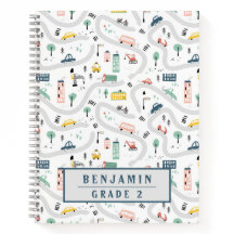 Dessin Animé Enfants Mignons Routes Voitures Motif