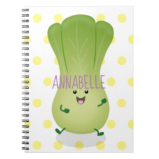 Carnet dessin animé mignon de bok choy (Devant)