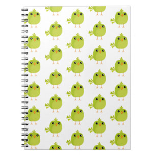 Carnet Dessin Animé Oiseau Vert