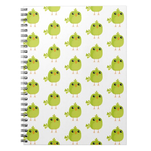 Carnet Dessin Animé Oiseau Vert (Devant)