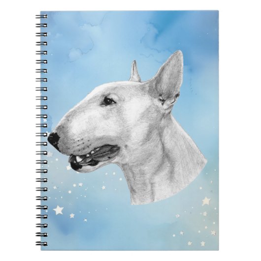 Carnet dessin au crayon Bull Terrier (Devant)