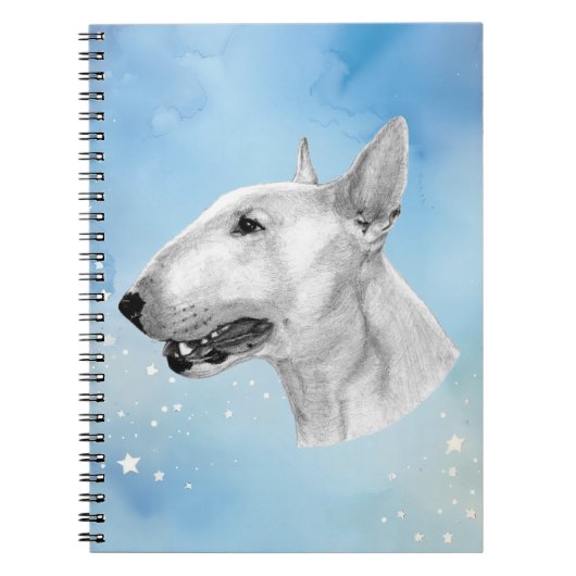 Carnet dessin au crayon Bull Terrier (Devant)