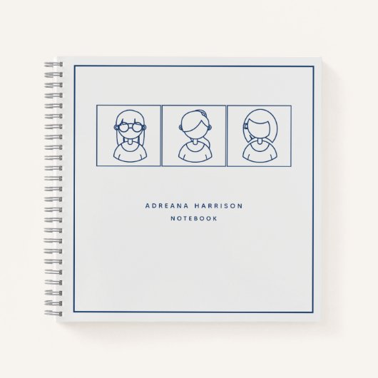 Carnet Dessin au trait pour enfants Minimaliste Moderne (Devant)