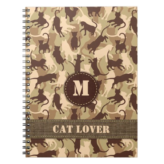 Carnet Dessin camouflage désertique pour chats (Devant)