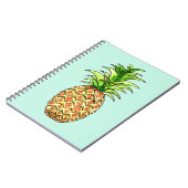 Carnet dessin d'ananas aquarelle (Côté gauche)