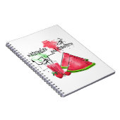 Carnet Dessin d'aquarelle de pastèque et fraises (Côté Droit)