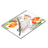 Carnet Dessin d'aquarelle d'un perroquet de cacatoès (Côté gauche)