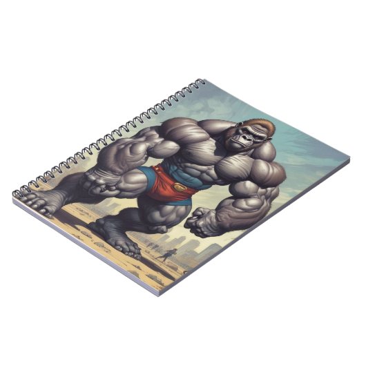 Carnet Dessin d'art pop de Gorilla Bodybuilder (Côté gauche)