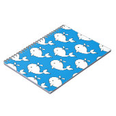 Carnet Dessin de baleine Motif à main bleue (Côté gauche)